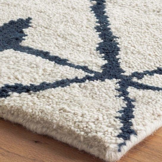 Kenitra Indigo Wool Rug - 2 X 3