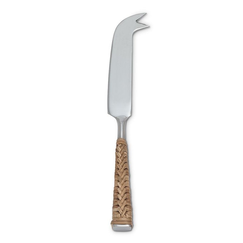 Rattan Handle Cheese Knife - 8&quot;L