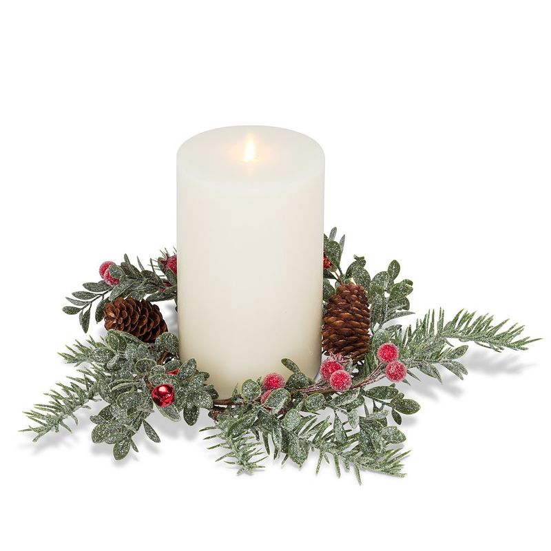 Frosty Berry/Pine Candle Ring