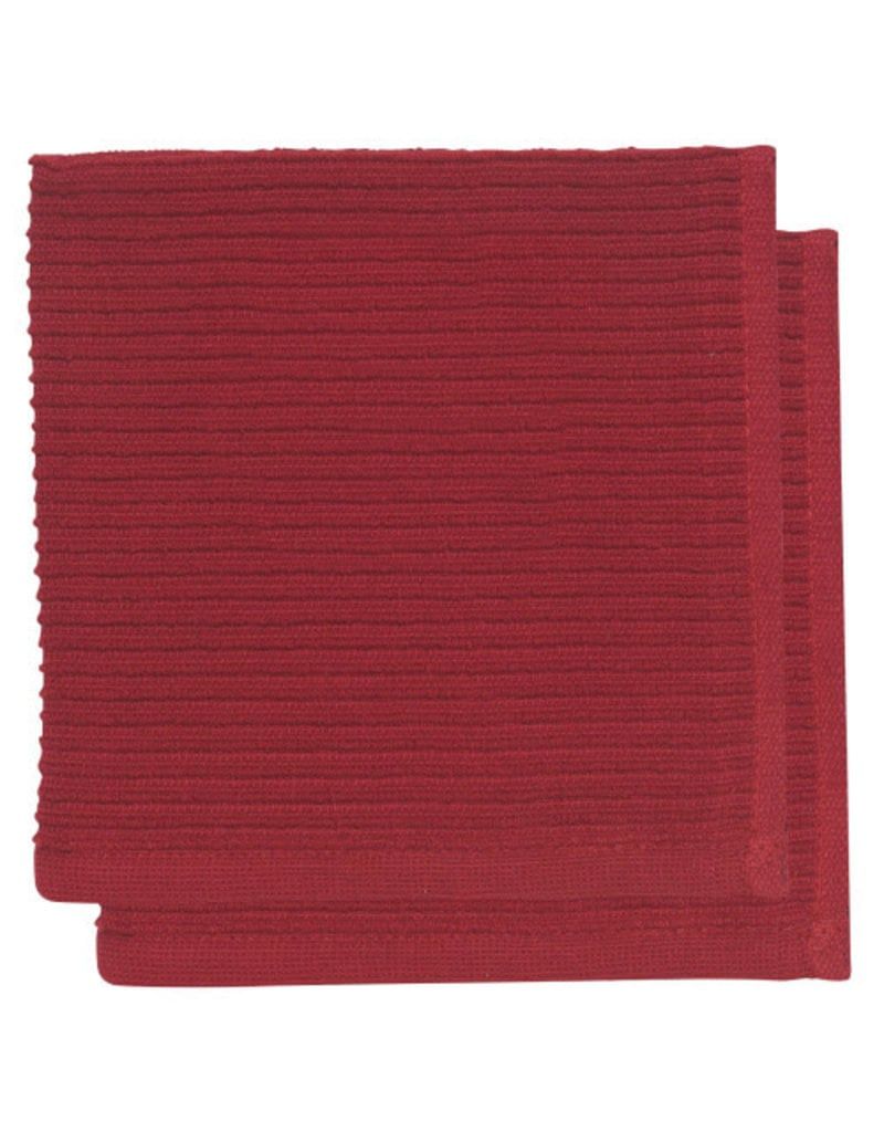 Ripple Dishcloth S/2 - Carmine