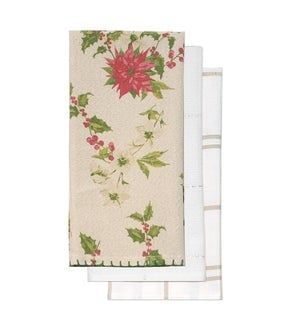 Shimmer Poinsettia - Teatowel S/3