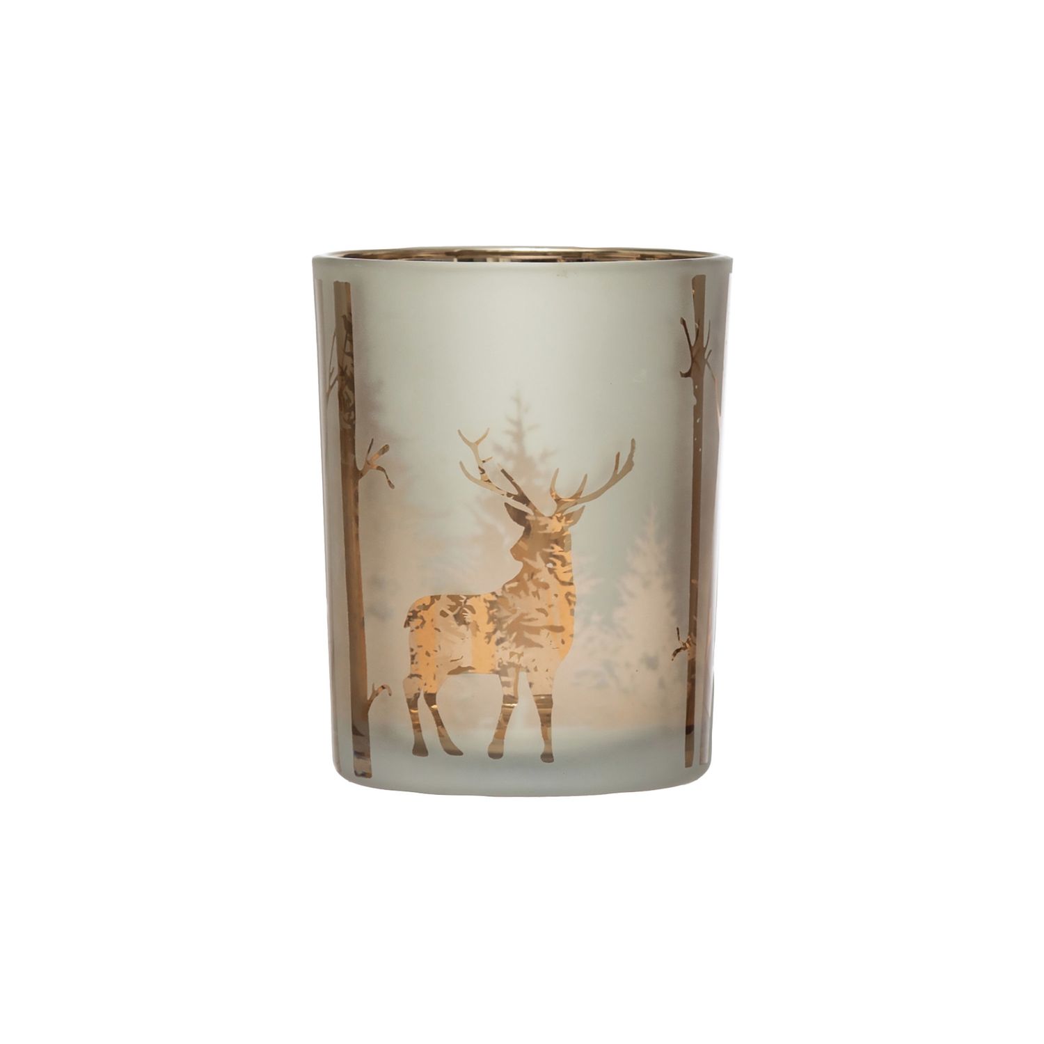 4&quot; Etched Mercury Candle Holder