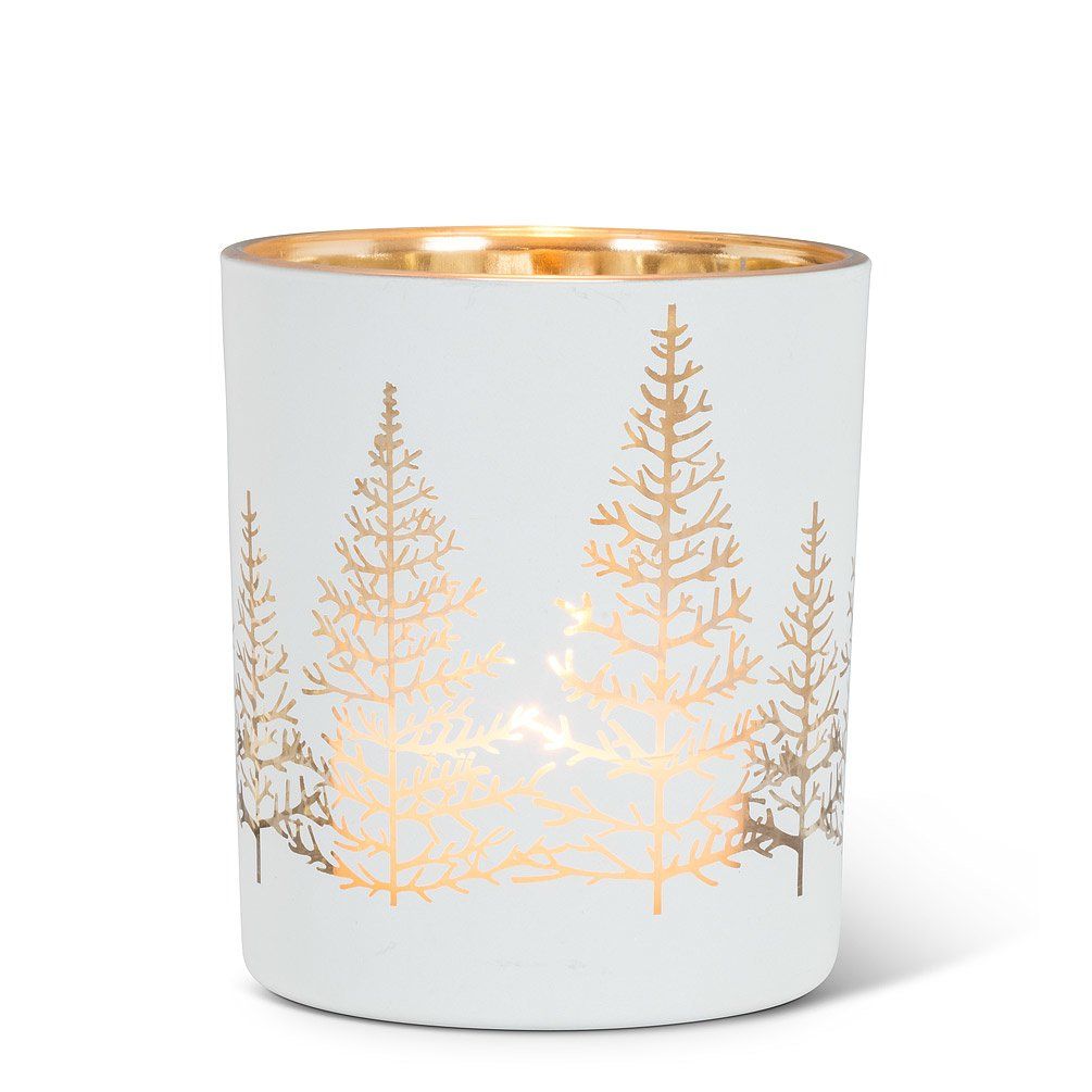 Wht/Gold Tree Tealight - Large