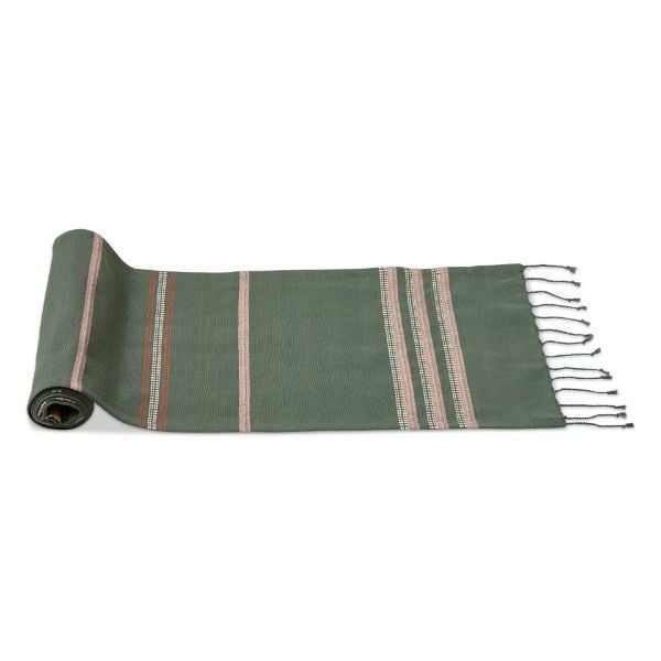 Bee Stripe Table Runner - Green