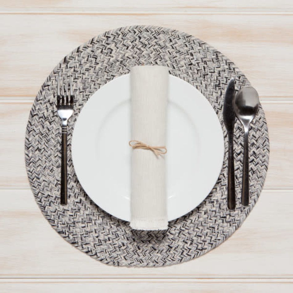 Braided Round Placemat - Pandora Stone