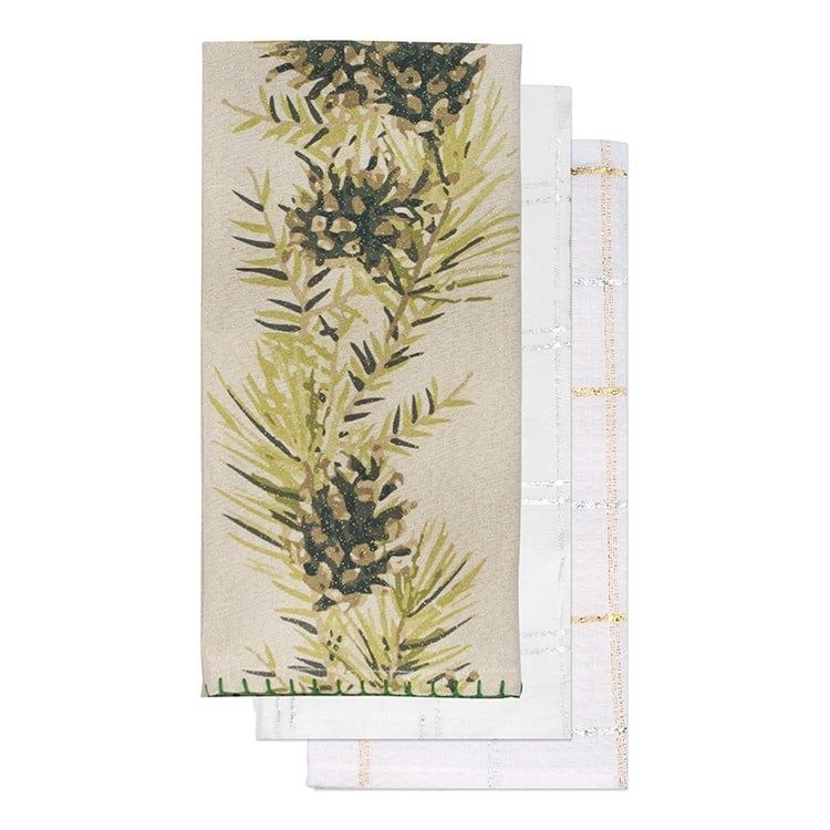 Shimmer Pinecone - Teatowel S/3