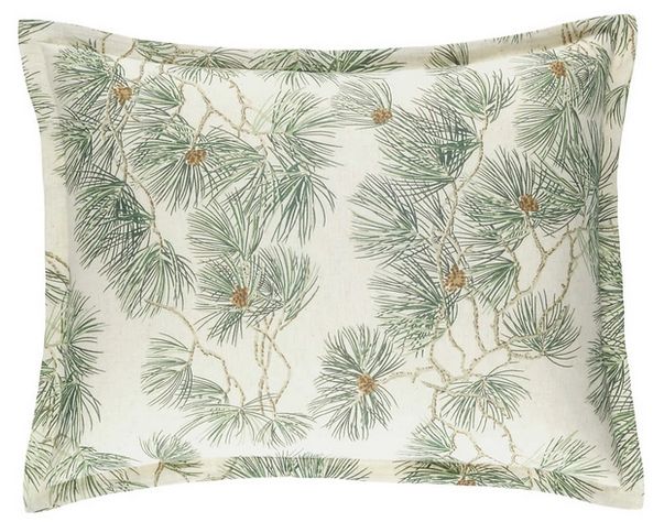 Vintage Pine Boughs Euro Sham