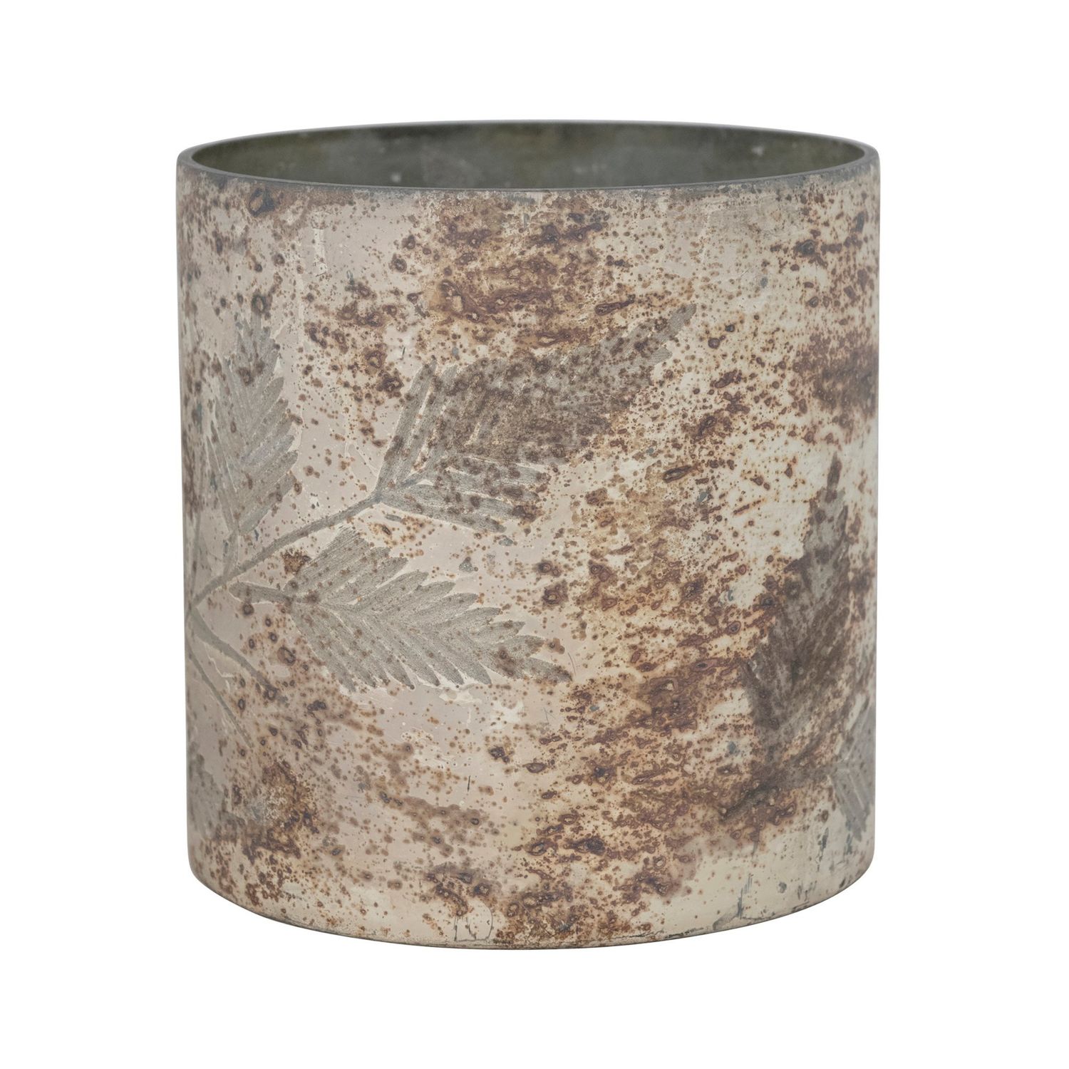 Candle Holder w/Etched Pattern - 4&#39; 3/4