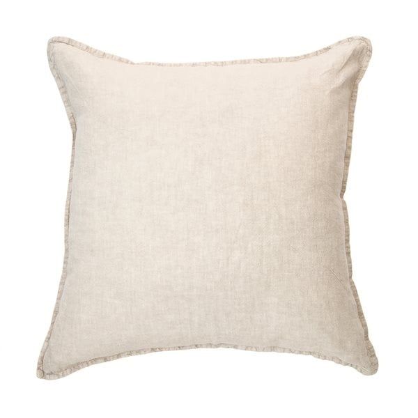 Linen Stone Wash Natural 25x25 Toss Pillow