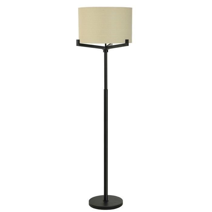 Industrial Brushed Black Floor Lamp