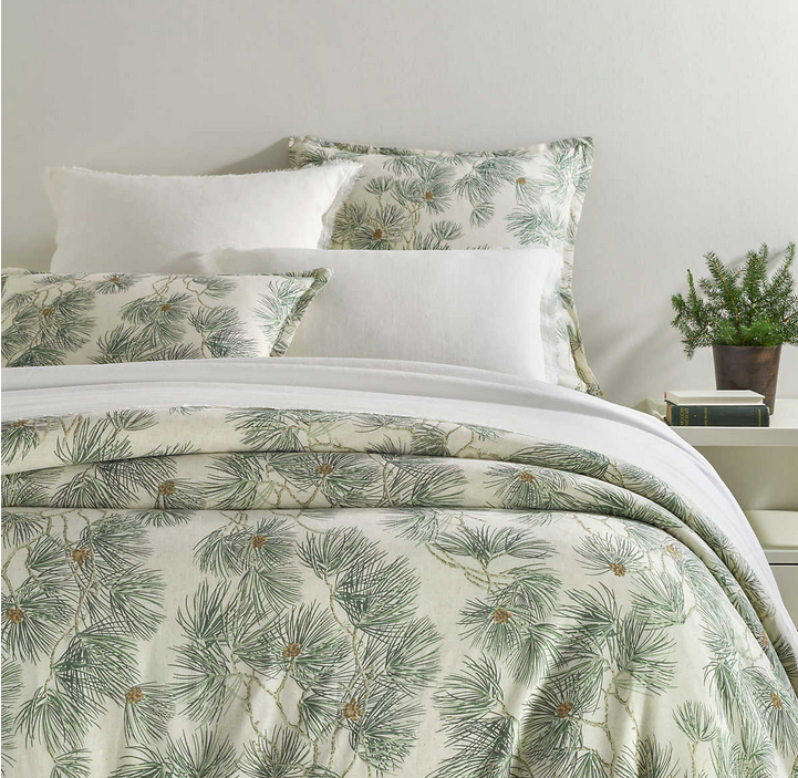Vintage Pine Boughs Duvet Cover - Queen