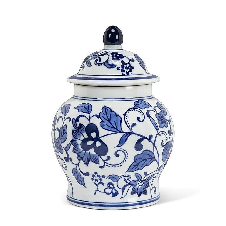 Blue &amp; White Canton Jar w/ Lid - L