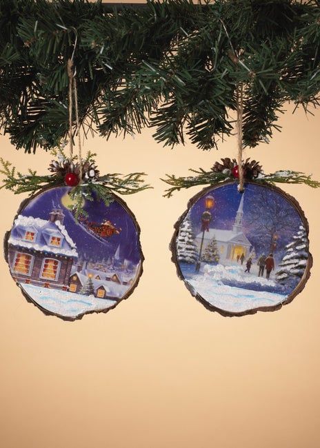 Wooden Church Ornament - 5&quot;