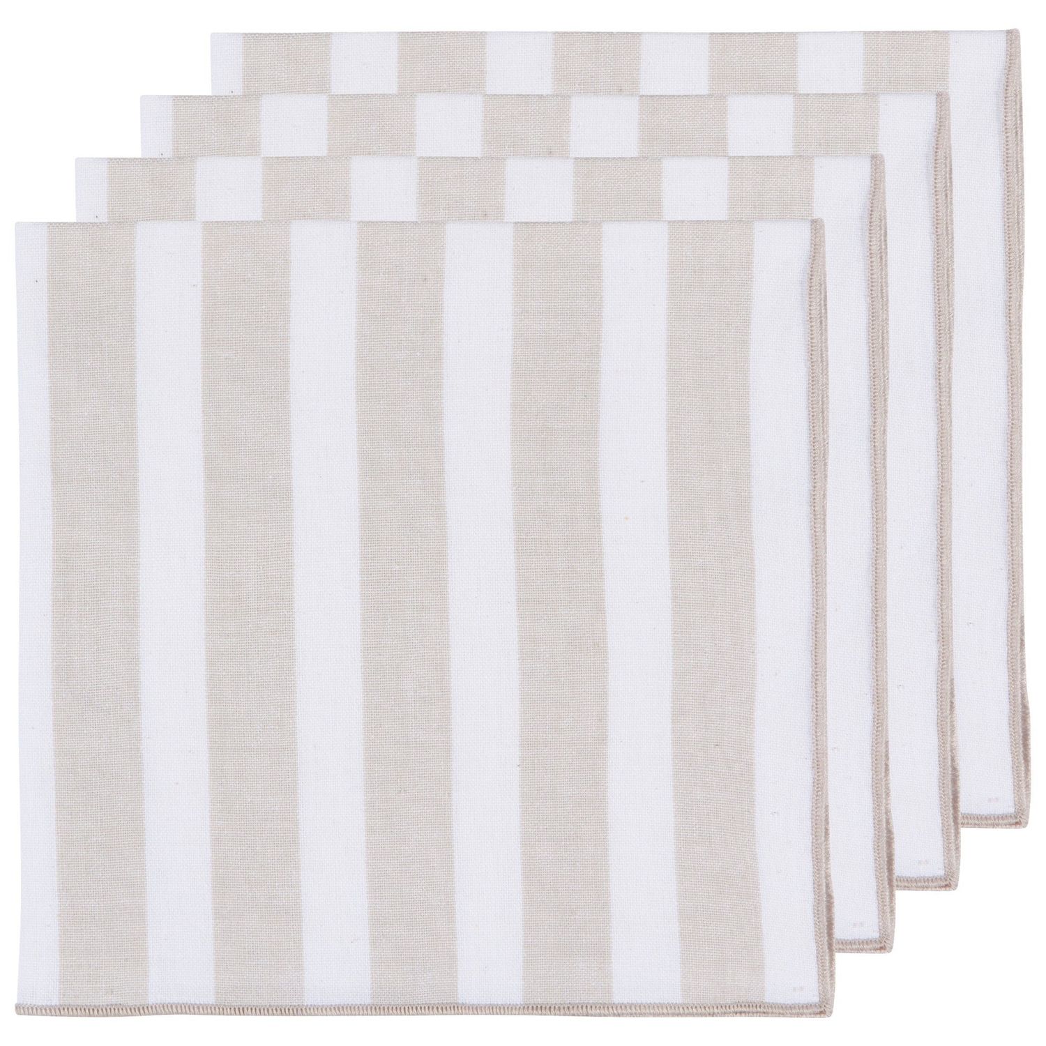 Caban Stripe Dove Gray Napkin S/4