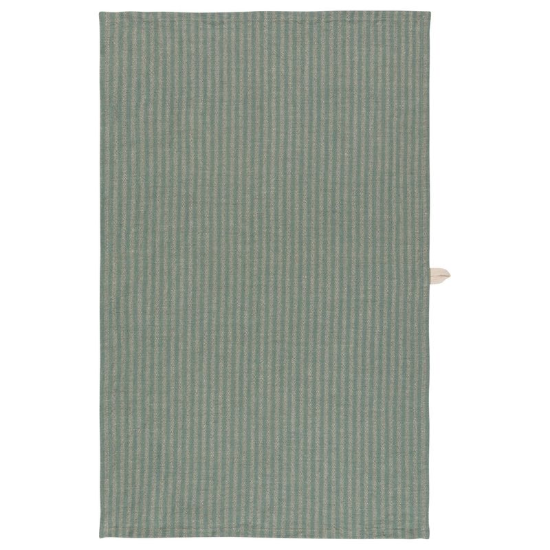 Linen Stripe Dishtowel - Jade