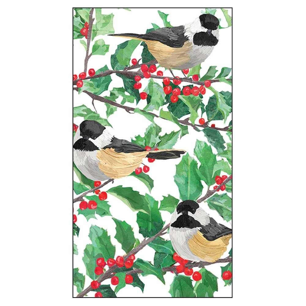 Yuletide Chickadees Guest Serviettes