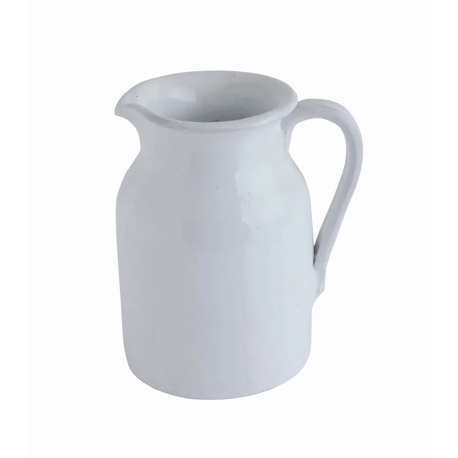 Terra Cotta Pitcher - White