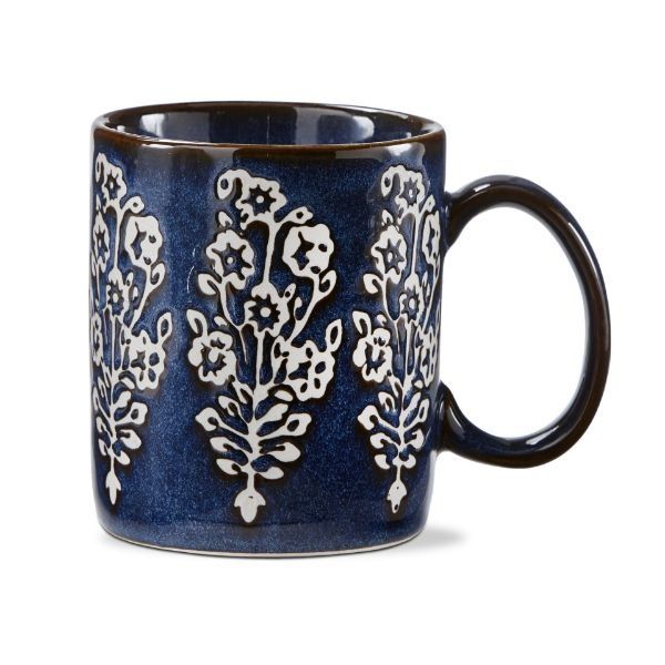 Cottage Reactive Block Mug - Blue
