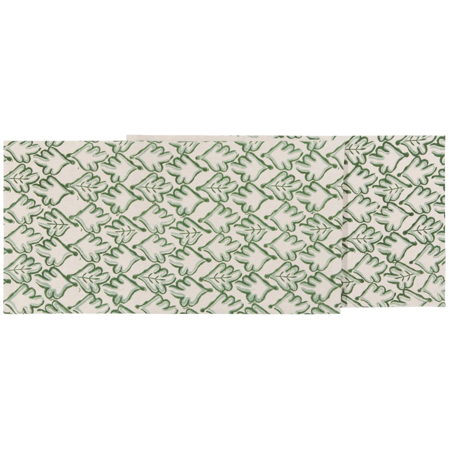 Hedge Block Print Table Runner