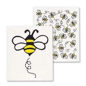 Allover Bees Swedish Dishcloth Set