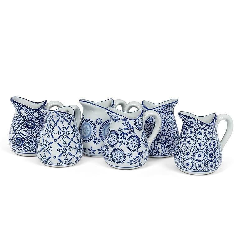 Blue &amp; White Jug w/Handle - 4 oz