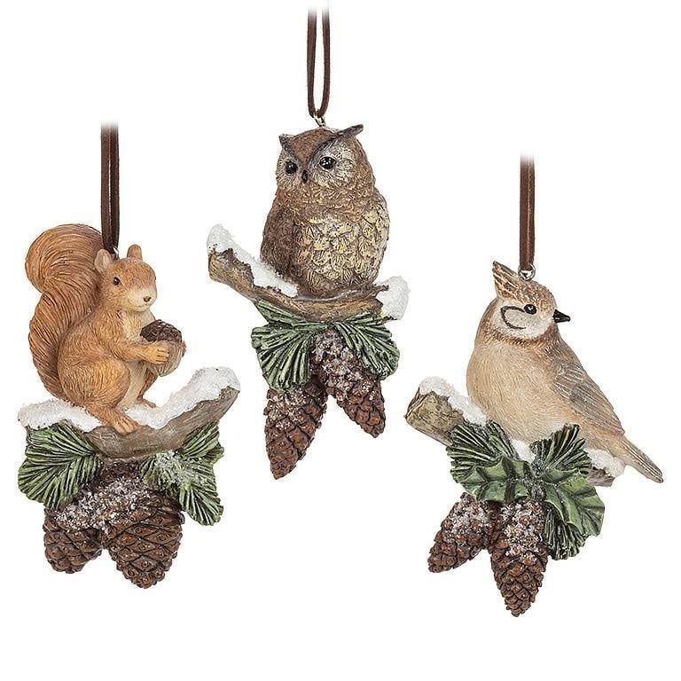 Critter on a Pinecone Ornament