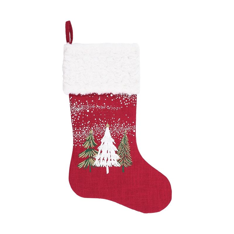 Snowy Tree Stocking