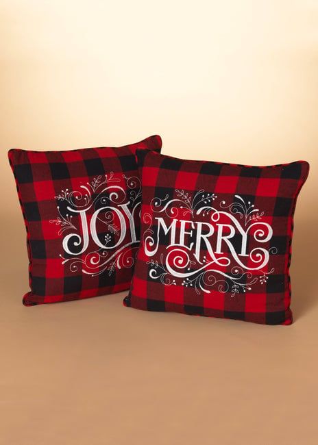 Hand Embroidered Christmas Tree Pillow - 16&quot;
