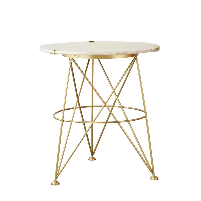 Marble Top Table w/Brass Legs
