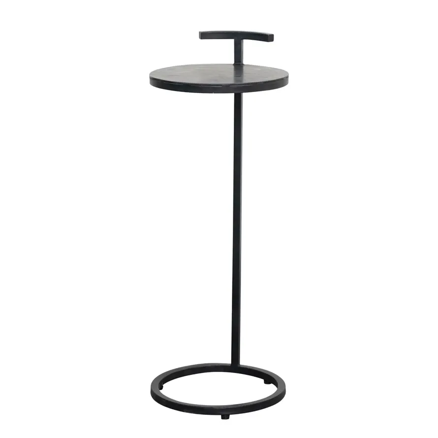 Metal Table W/Black Handle