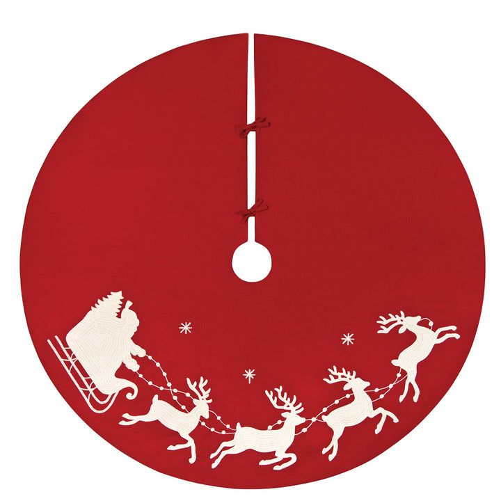 Santa Sleigh Tree Skirt