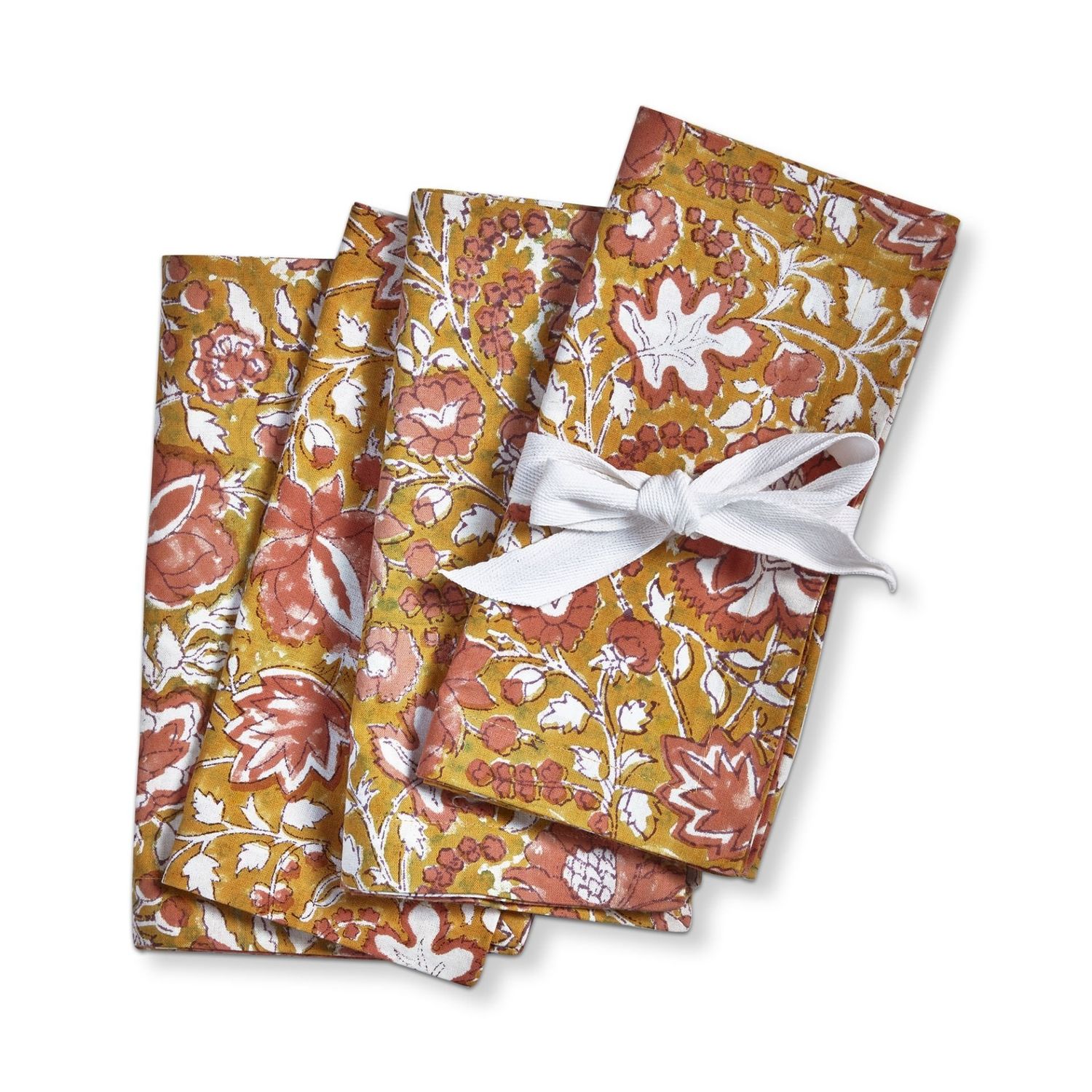 Mia Block Print Napkins S/4
