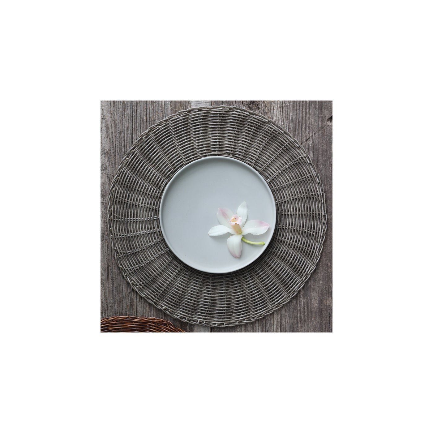 Huntington Round Placemat - Grey