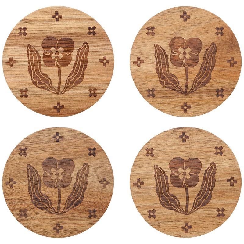 Teppi Engraved Coasters S/4