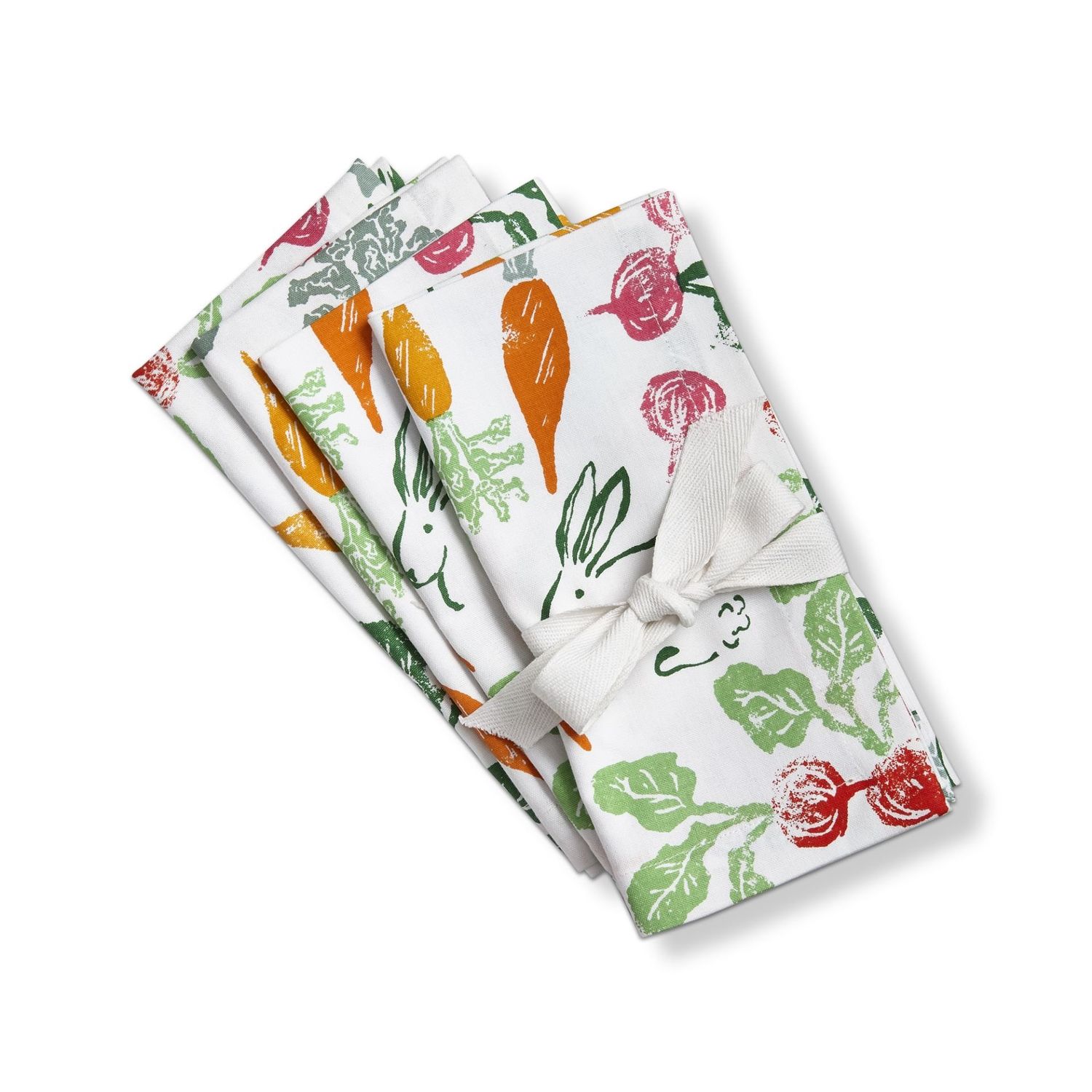 Veggie Bunny Napkins S/4