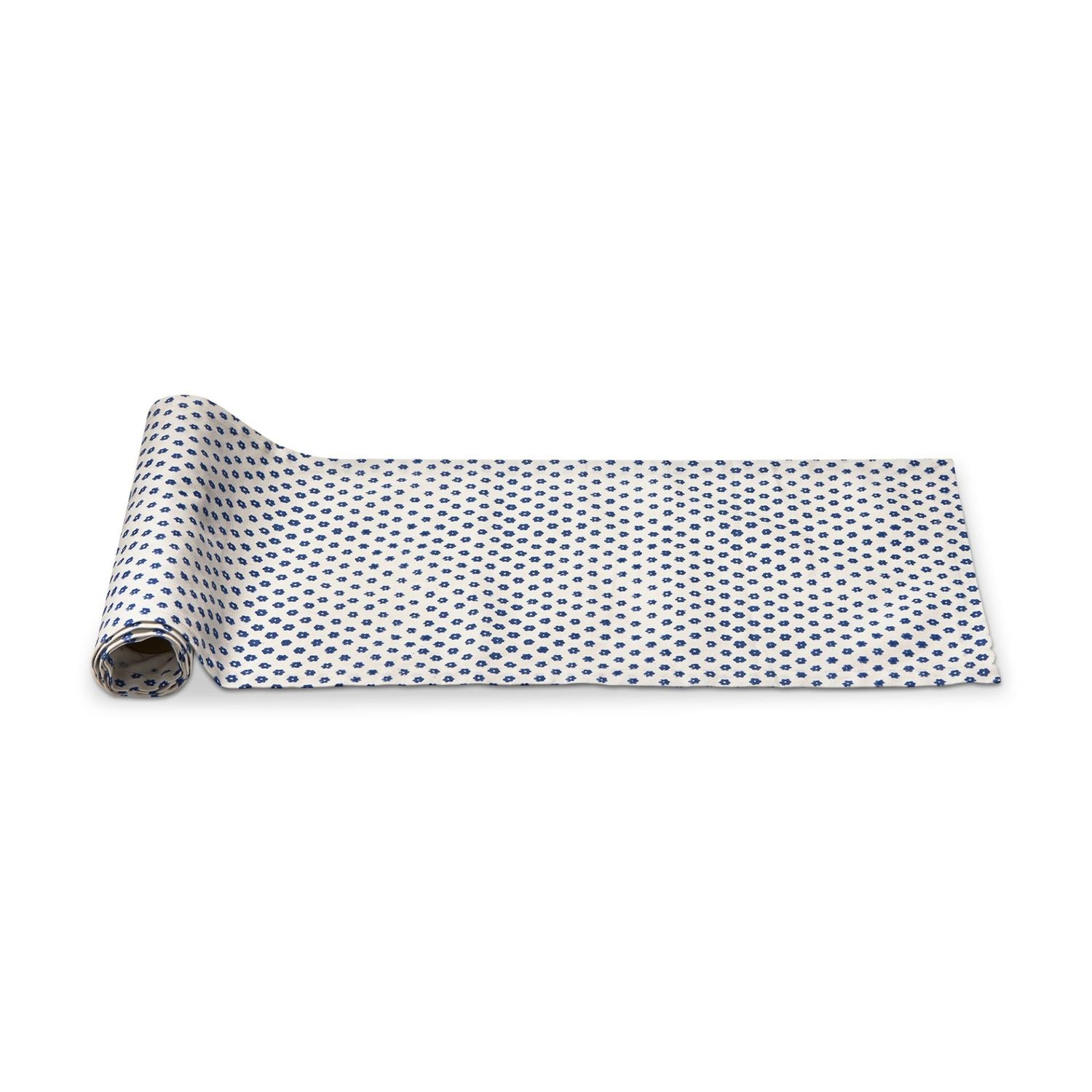 Daisy Artisan Block Print Table Runner - 72&quot;