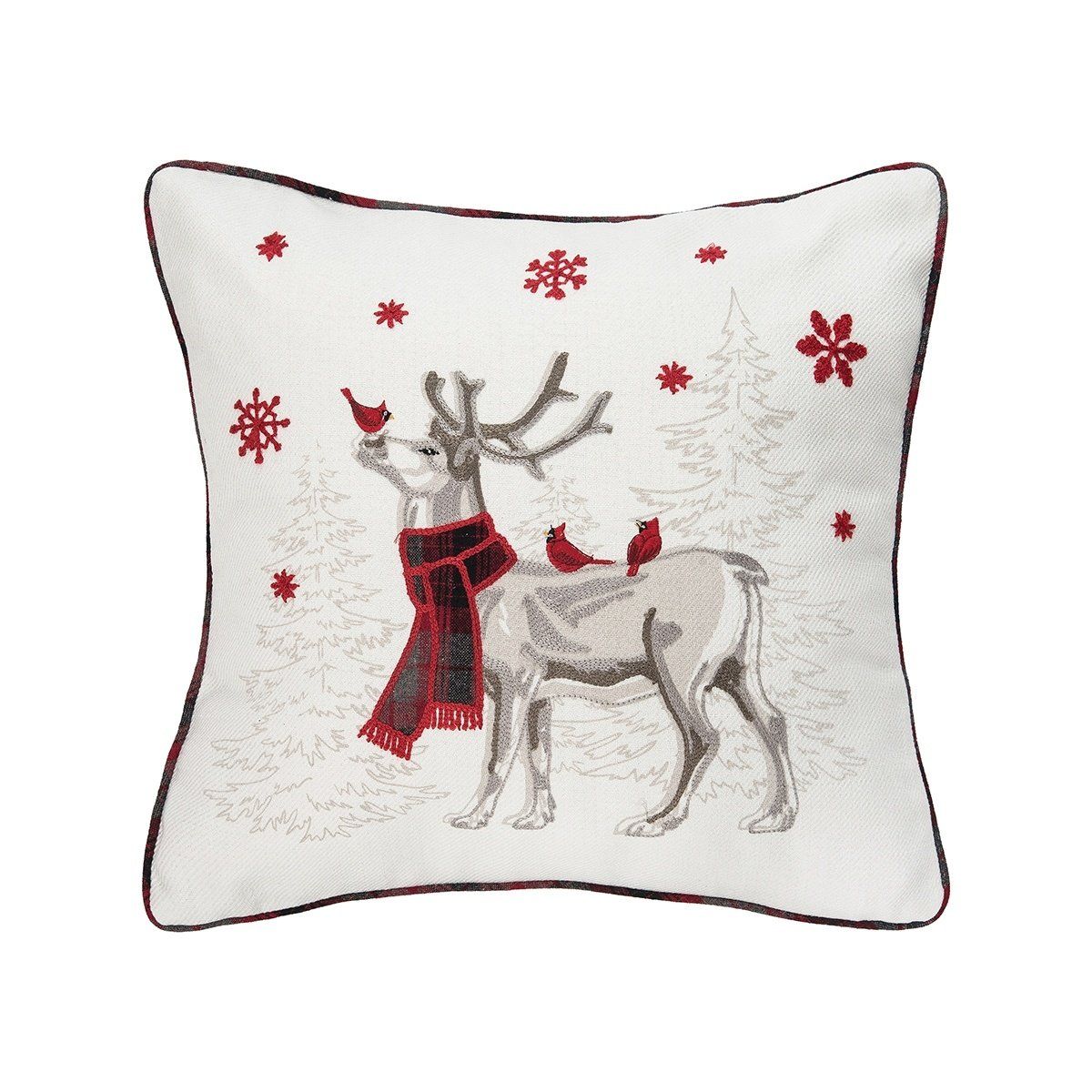 Frosty Deer Toss Pillow - 18x18