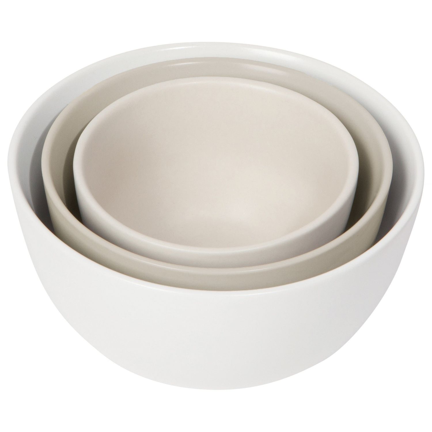 Prep Bowl S/3 - Matte White