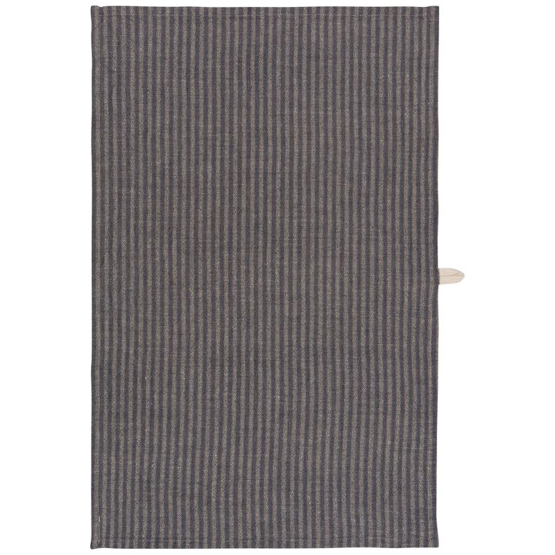 Linen Stripe Dishtowel - Midnight