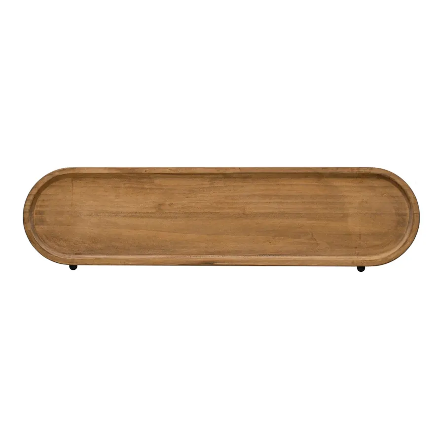 Pine &amp; Metal Wall Shelf - Oval