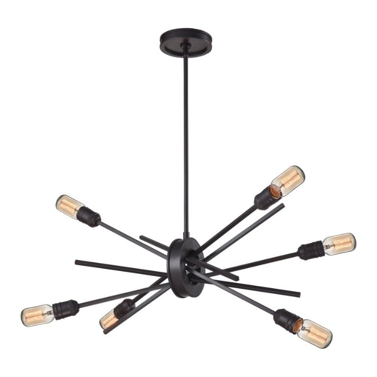 Xenia 22&quot; Wide 6 Light Chandelier - Oil Rubbed Bronze