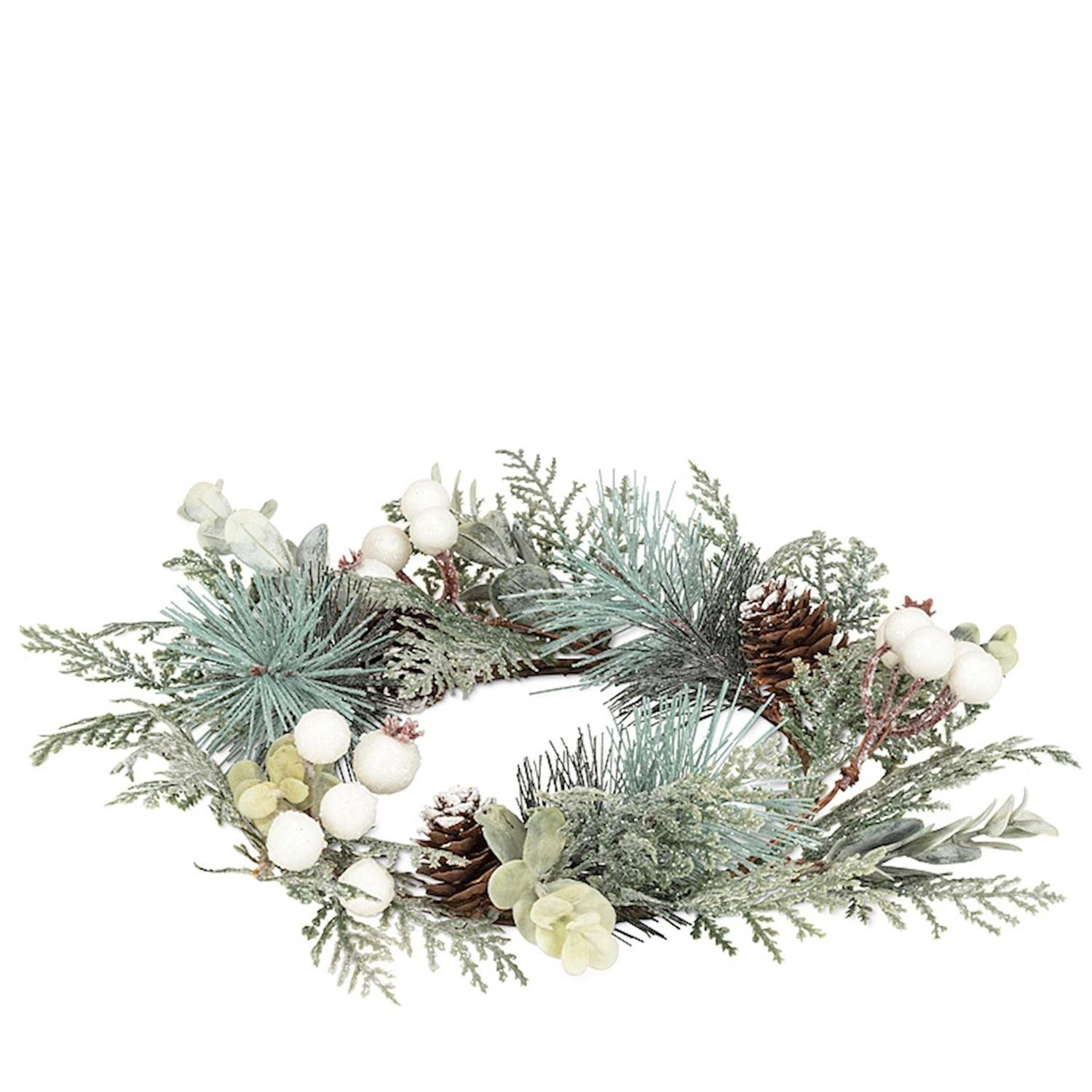 Pine, Eucalyptus &amp; Berries Candle Ring