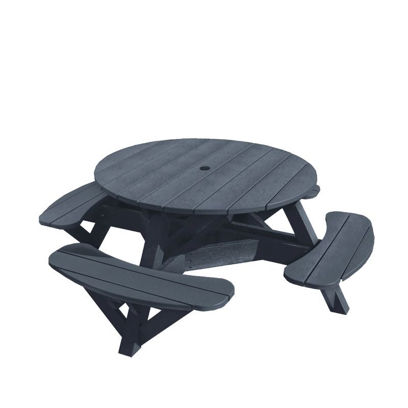 51&quot; Round Picnic Table - Slate Grey