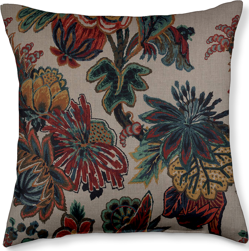 Floral Jewel Gala 20x20 Toss Pillow