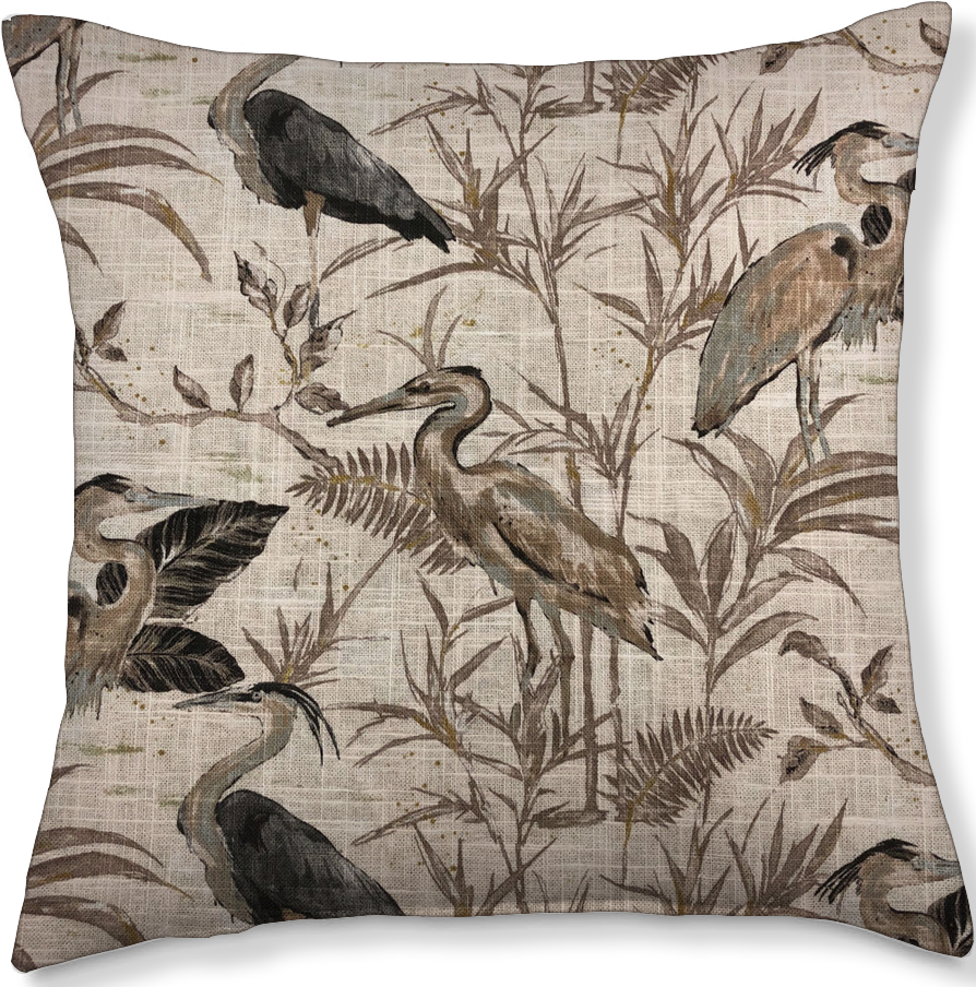 Heron Canvas 20x20 Toss Pillow