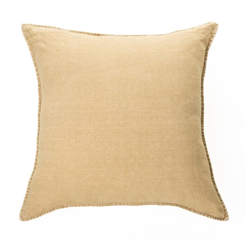 Linen Stone Wash Sand 25x25 Euro