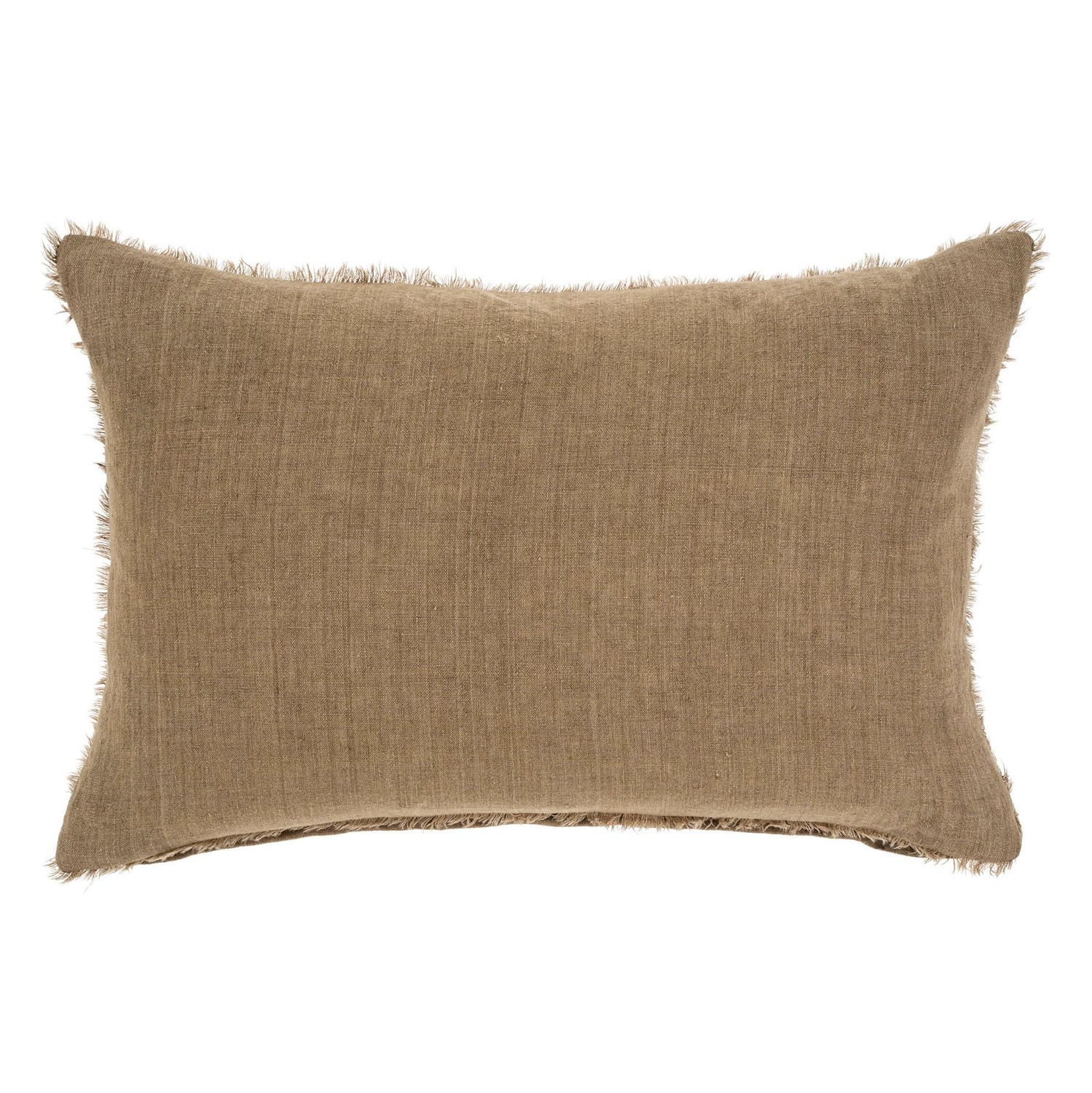 Lina Linen Hazelnut 16x24 Lumbar Pillow