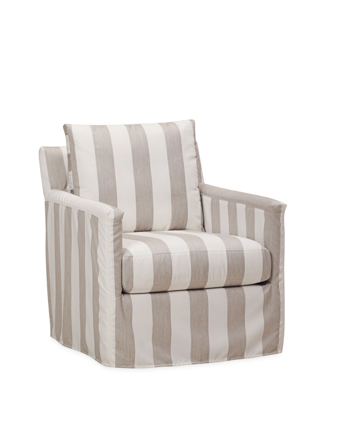 Seaside Outdoor Slipcovered Swivel Chair - Kramer Dove