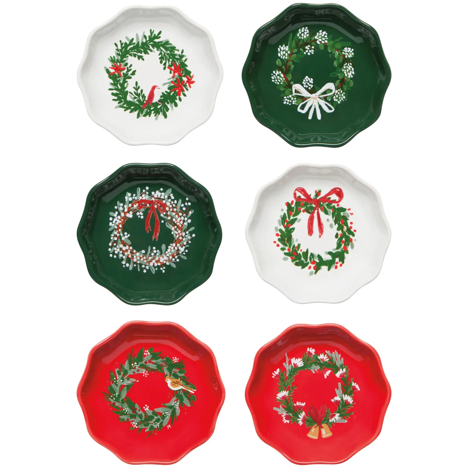 Wreath Shaped Pinch Bowls Set