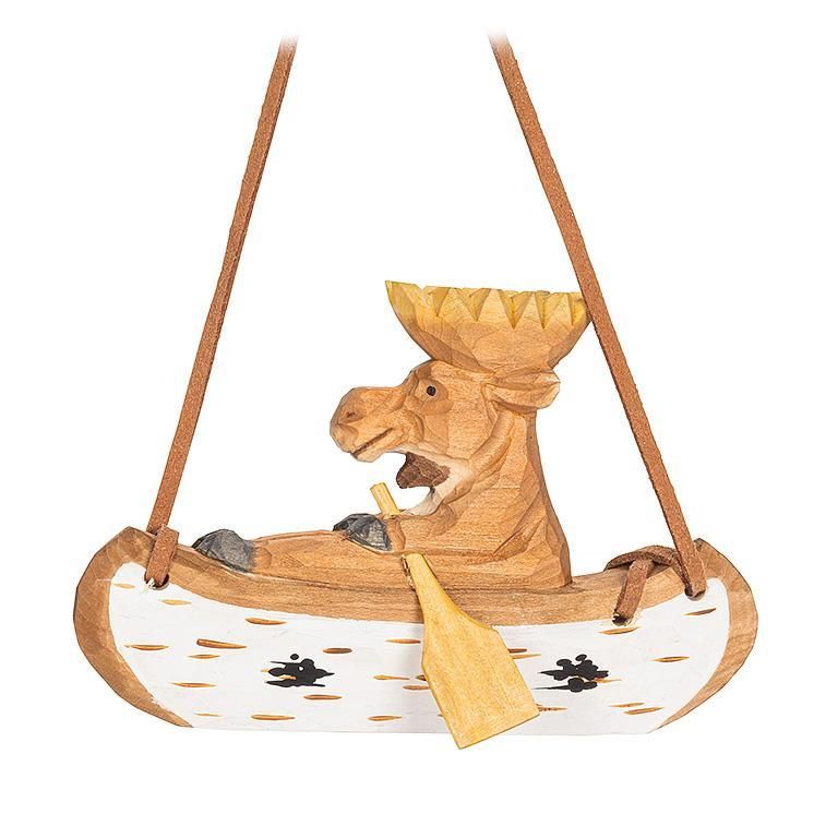 Moose in Carved Canoe